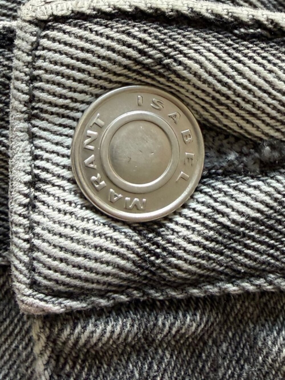 ISABEL MARANT VOKAYAE STRAIGHT LEG JEANS IN LIGHT GREY SIZE EU 36 / US 4 - Picture 6 of 9